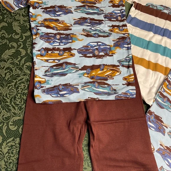 NWt 14 12 carters CLASSIC CARS 4 pc pajamas boys spring summer easter retro camp